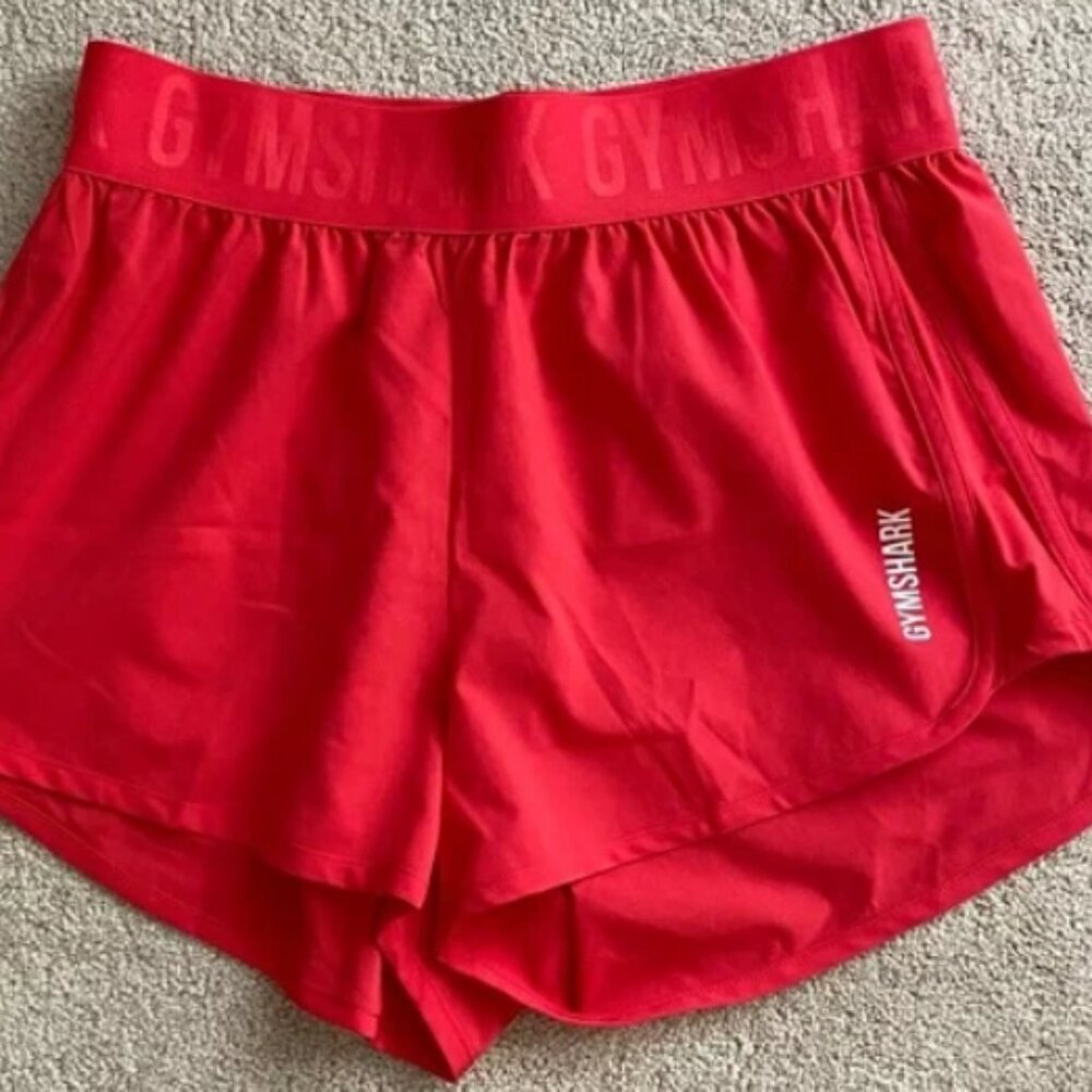 GymShark Training Loose Fit Shorts- Red size small